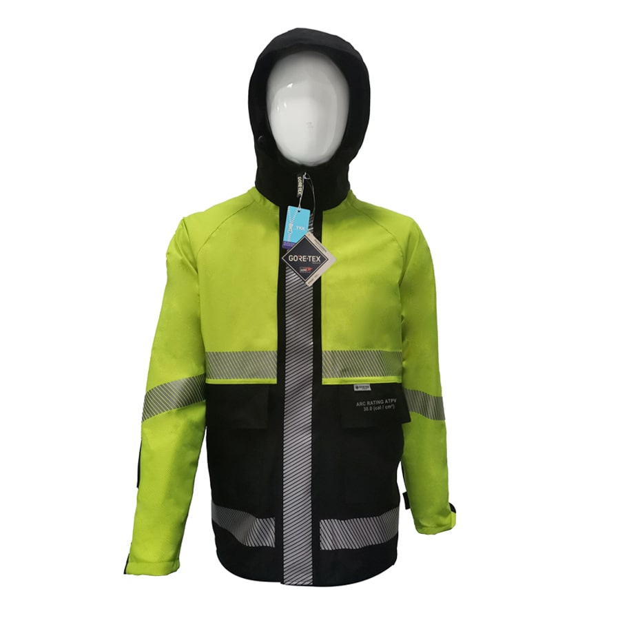 GORE-TEX PYRAD® 4SEASON CAT 3 FR/ARC Rated Breathable High Visibility Rainwear Coat Yellow/Black
